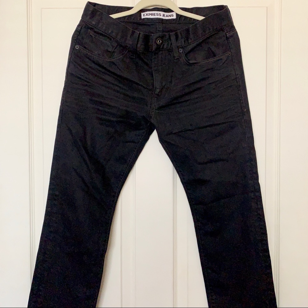 30x30 express rocco slim fit skinny jeans black